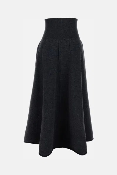 Extreme Cashmere Cashmere Midi Skirt In Black
