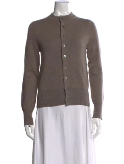 Pre-owned Extreme Cashmere Cashmere Open Front Sweater In Brown