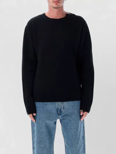 Extreme Cashmere Cashmere Ribbed Sweater Long Sleeves Crewneck In Black
