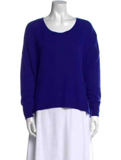 Pre-owned Extreme Cashmere Cashmere Scoop Neck Sweater In Blue