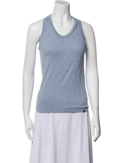 Pre-owned Extreme Cashmere Cashmere Scoop Neck Top In Blue