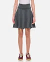 Extreme Cashmere Cashmere Short Pleated Skirt In Gray