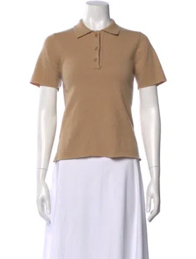Pre-owned Extreme Cashmere Cashmere Short Sleeve Polo In Neutral