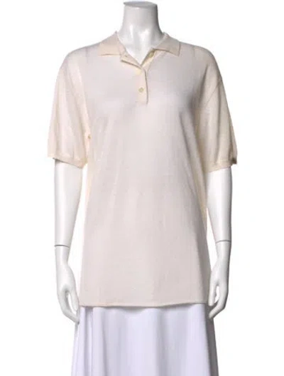 Pre-owned Extreme Cashmere Cashmere Short Sleeve Polo In Pink