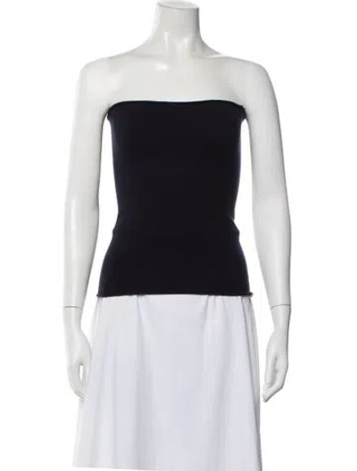 Pre-owned Extreme Cashmere Cashmere Strapless Top In Blue