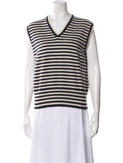 Pre-owned Extreme Cashmere Cashmere Striped Sweater In Black