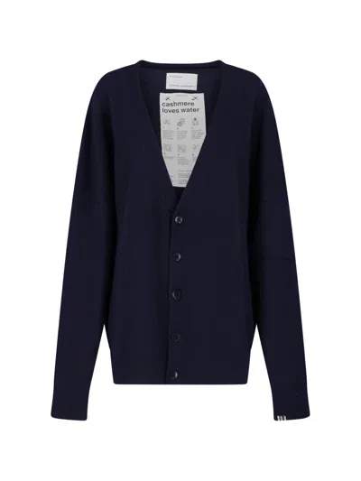 Extreme Cashmere Cashmere V-neck Button Cardigan In Blue