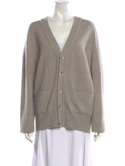 Pre-owned Extreme Cashmere Cashmere V-neck Sweater In Brown