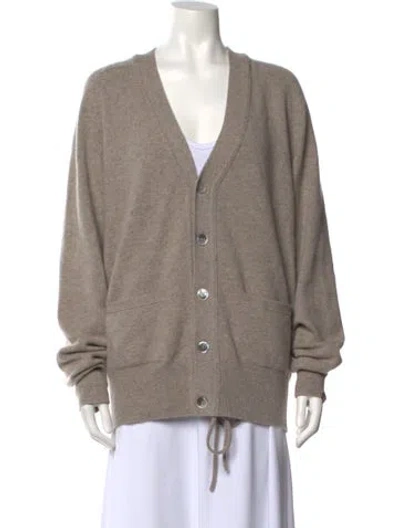 Pre-owned Extreme Cashmere Cashmere V-neck Sweater In Brown