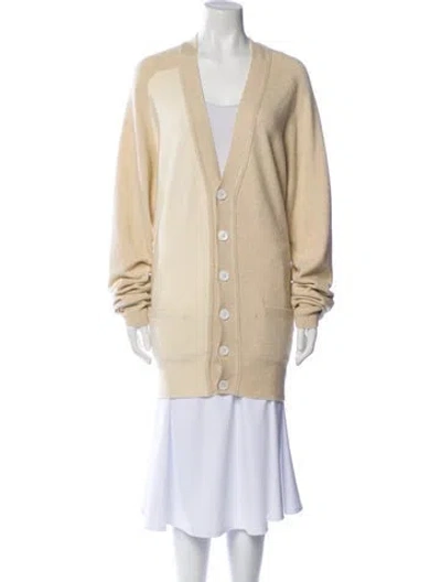 Pre-owned Extreme Cashmere Cashmere V-neck Sweater In Neutral
