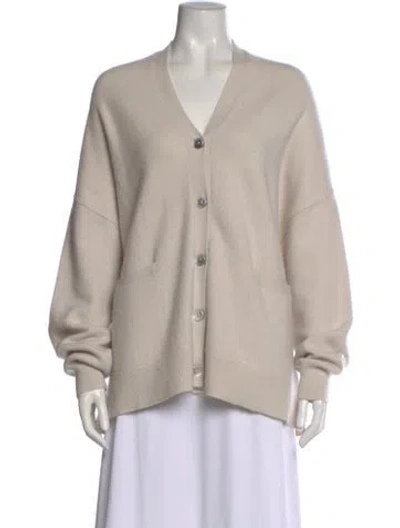 Pre-owned Extreme Cashmere Cashmere V-neck Sweater In Neutral