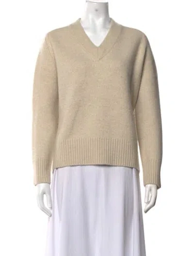 Pre-owned Extreme Cashmere Cashmere V-neck Sweater In Neutrals