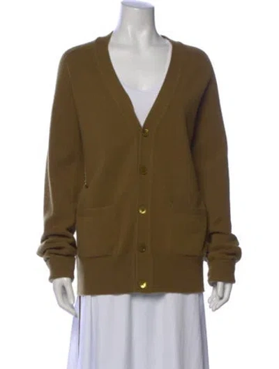 Pre-owned Extreme Cashmere Cashmere V-neck Sweater In Yellow