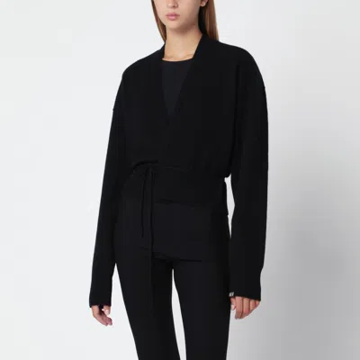 Extreme Cashmere Cashmere Wrap Cardigan In Black