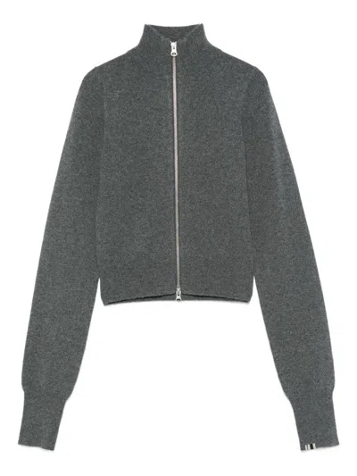 Extreme Cashmere Cashmere Zipped Cardigan In Gray