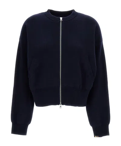 Extreme Cashmere Cashmere Zipper Knit Cardigan In Blue