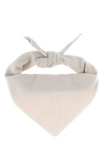 Extreme Cashmere Chalk Stretch Cashmere Blend Bandana In White