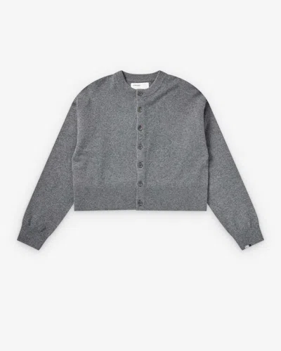 Extreme Cashmere Chou Cropped Boxy Sweater In Gray