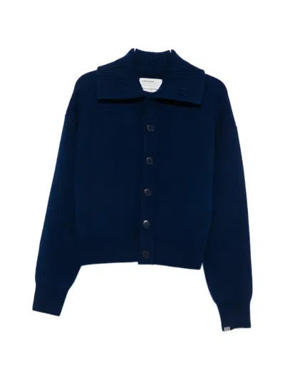 Extreme Cashmere Clement Button-up Cardigan In Blue