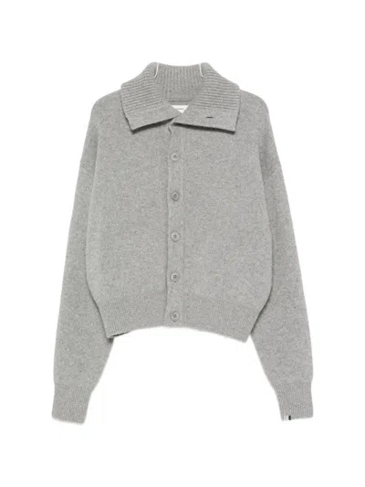 Extreme Cashmere Clement Spread-collar Cardigan In Gray