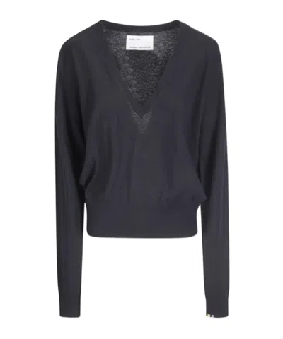 Extreme Cashmere Collin V-neck Knitted Sweater In Black