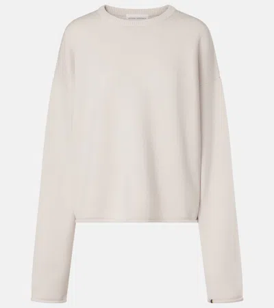 Extreme Cashmere Comfy Cashmere-blend Sweater In White