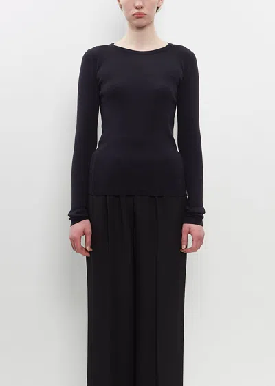 Extreme Cashmere Cotton Cashmere N°392 Eel Top In Navy