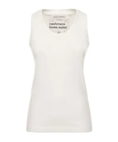 Extreme Cashmere Cotton  Cashmere Tank Top In White