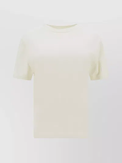 Extreme Cashmere Cotton Monochrome Regular Fit Crew Neck T-shirt In White