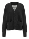 Extreme Cashmere N437 Papilli Short Cardigan In Gray