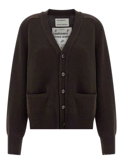 Extreme Cashmere N437 Papilli Short Cardigan In Brown