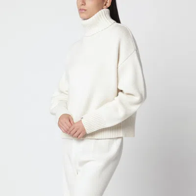 Extreme Cashmere Cream Cashmere Extra Cropped Mini Sweater In White