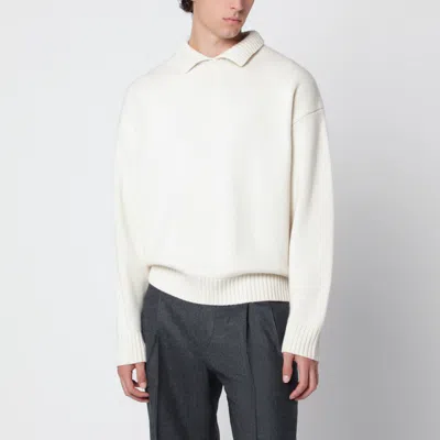 Extreme Cashmere Cream N°513 Jo Sweater In Cashmere In White