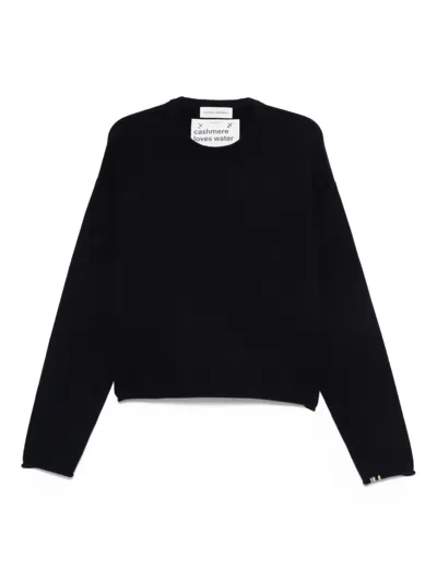 Extreme Cashmere Crew-neck Cashmere-blend Sweater In Black