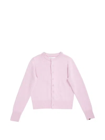 Extreme Cashmere Crew-neck Cashmere Cardigan In Pink