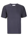 Extreme Cashmere Crew Neck Cotton-cashmere T-shirt With Fine-knit Texture In Blue