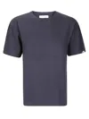 Extreme Cashmere Crew Neck Cotton-cashmere T-shirt With Fine-knit Texture In Blue