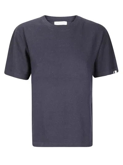 EXTREME CASHMERE CREW NECK COTTON-CASHMERE T-SHIRT WITH FINE-KNIT TEXTURE