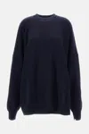Extreme Cashmere Tes Long-sleeved Minimalist Pullover Sweater In Blue