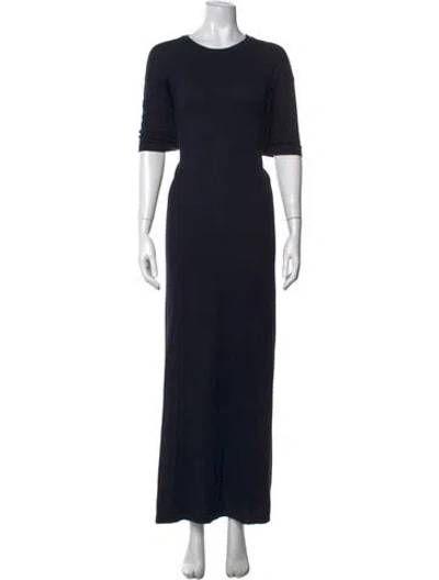 Pre-owned Extreme Cashmere Crew Neck Long Dress In Blue