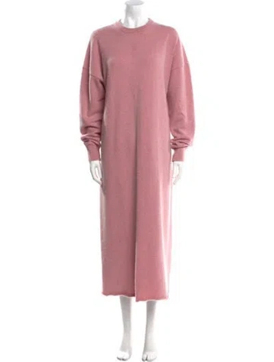Pre-owned Extreme Cashmere Crew Neck Long Dress In Pink