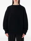 Extreme Cashmere Crew-neck Long-sleeve Sweater In Black
