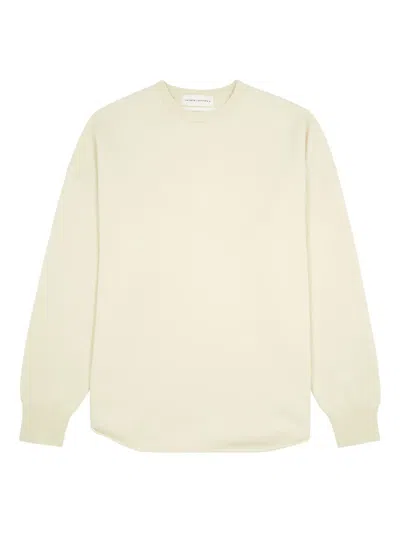Extreme Cashmere Crew-neck Long-sleeve Sweater In White