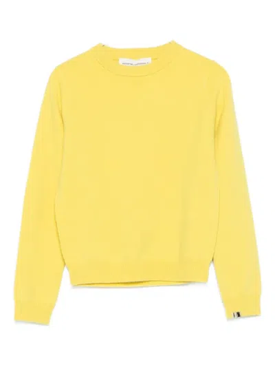 Extreme Cashmere Crew-neck Long-sleeve Sweater In Yellow