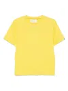 Extreme Cashmere Crew-neck Short-sleeve T-shirt In Yellow