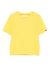 Extreme Cashmere Crew-neck Short-sleeve Top In Yellow