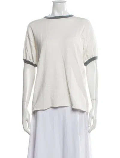 Pre-owned Extreme Cashmere Crew Neck Short Sleeve T-shirt In White