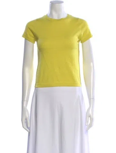 Pre-owned Extreme Cashmere Crew Neck Short Sleeve T-shirt In Yellow