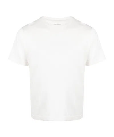 Extreme Cashmere Crew Neck Short-sleeved Knit Sweater In White