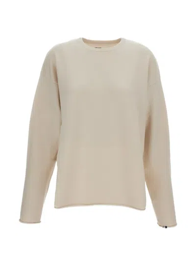 Extreme Cashmere Crew-neck Cashmere-blend Sweater In Neutral
